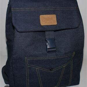 Stylish Blue Jean Back Pack And Toiletry Bag